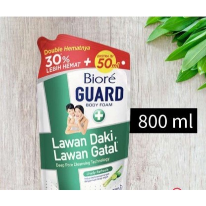 Biore Guard Lively Refresh Hijau Bodywash Refill Besar 800ml 800 ml / Sabun Mandi Cair Biore 800ml r
