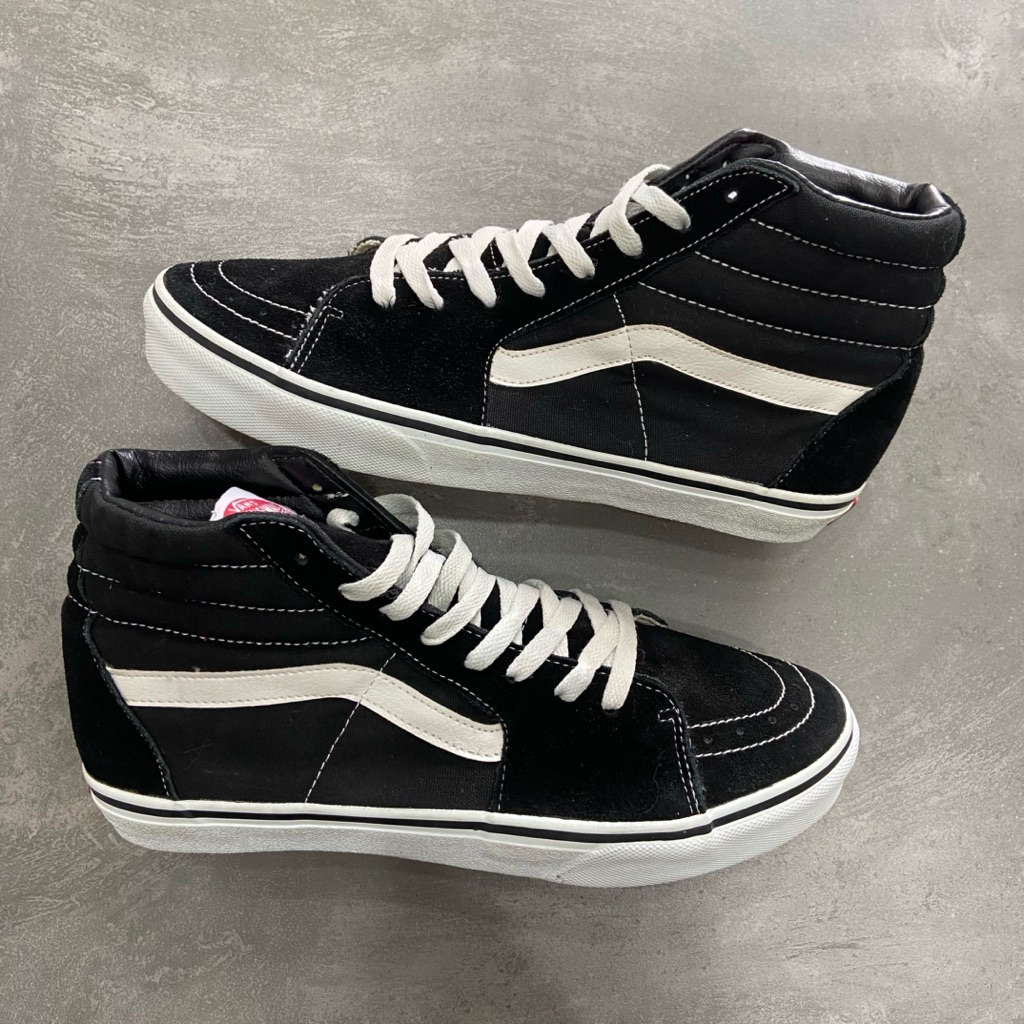 [Size 43] Rare Vans Sk8-Hi Black White Japan Market Second Original Kondisi Mulus Nominus Like New A