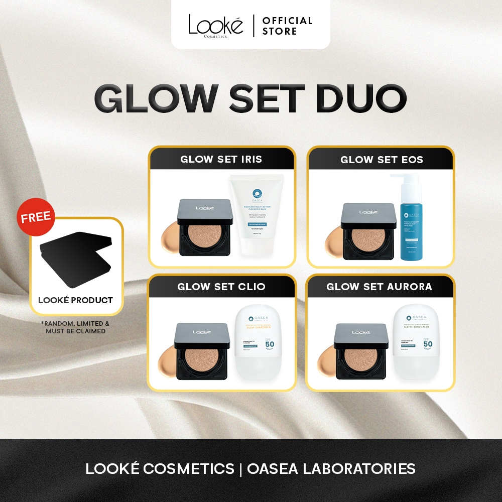 [Looke x Oasea] Glow Set Duo - Looke Holy Flawless BB Cushion Iris/Eos/Clio (13g ) NED x Oasea Clean