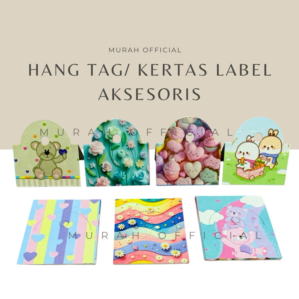 SALE PROMO TERBATAS Hangtag Label korea gantungan Aksesoris Murah  penjepit plastik HANG TAG ACCESOR