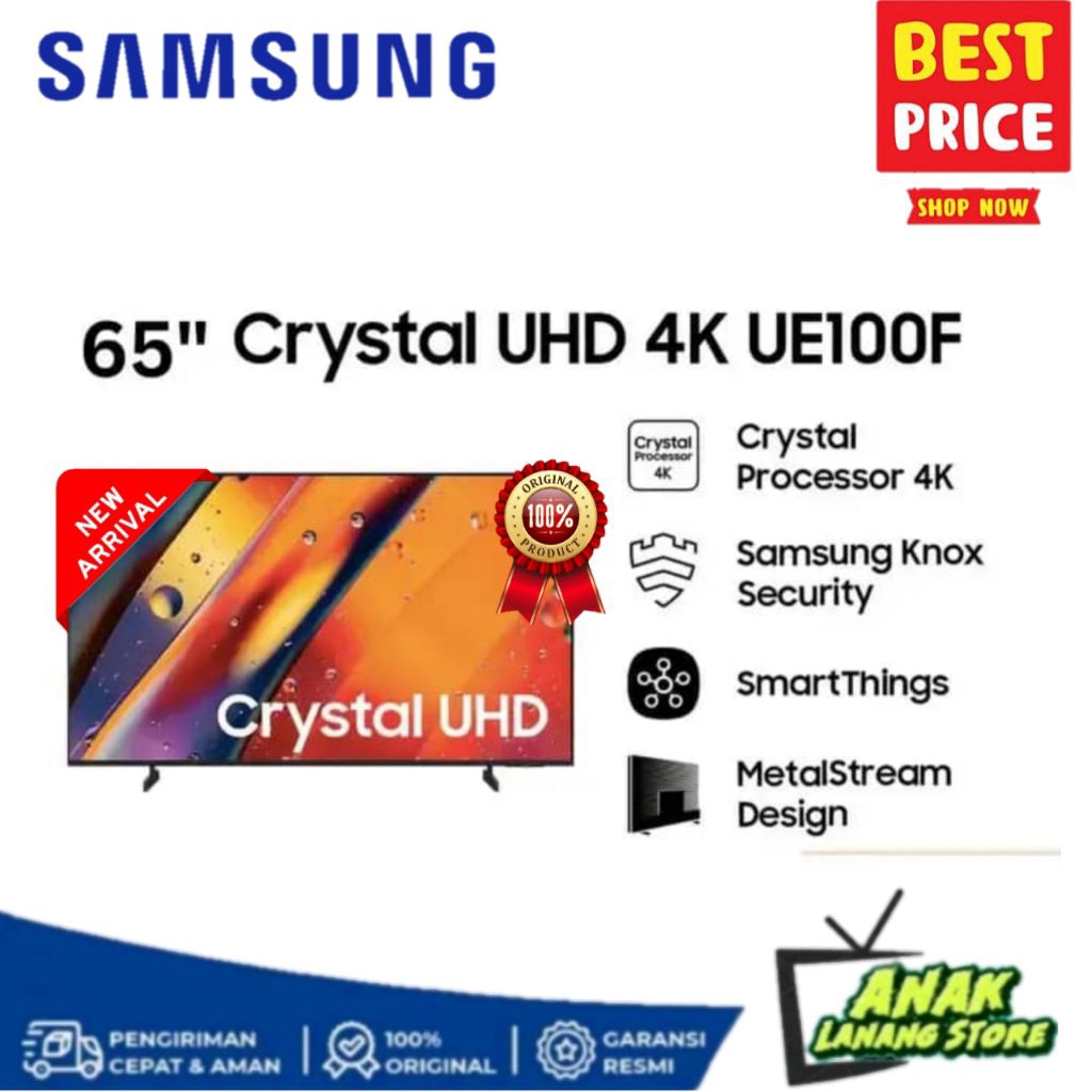 SAMSUNG UHD SMART TV 65 INCH UA65UE100FK CRYSTAL UHD 4K SMART DIGITAL TV 65UE100