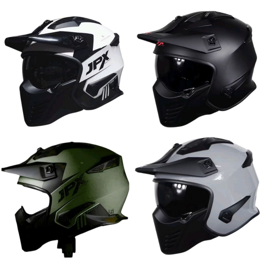 Helm Jpx Mx-726 Black Doff