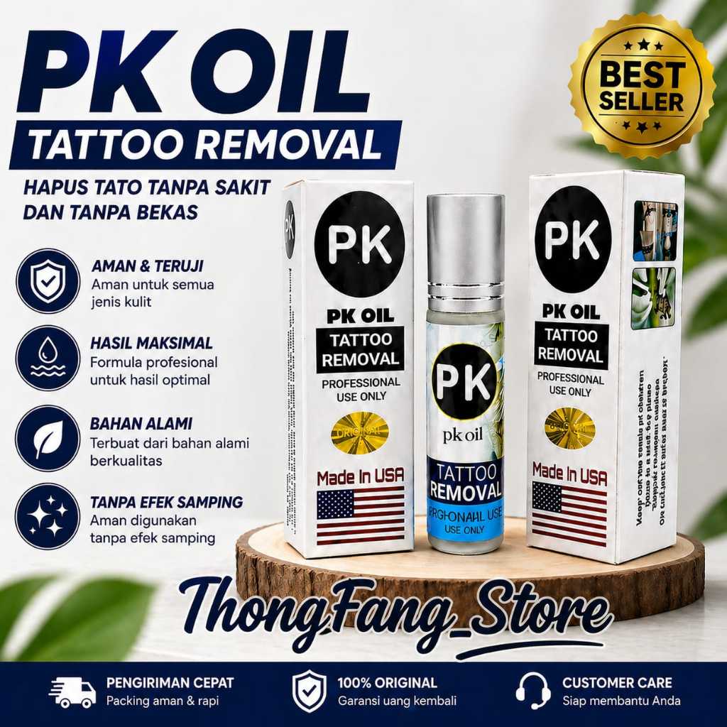 Obat Penghilang Penghapus Tatto Permanen & Sulam Alis PK Oil Cepat Aman