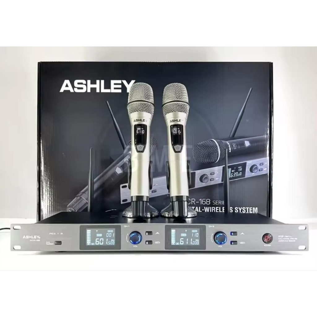 MIC WIRELESS ASHLEY MCR168 MICROPHONE ASHLEY MCR 168 ANTI FEEDBACK karaoke