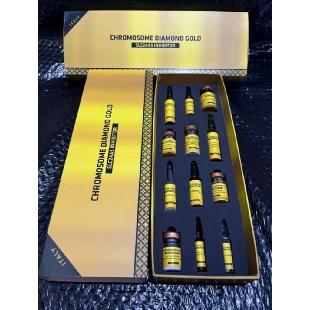 [TERLARIS] Chromosome Diamond Gold Skin Booster Set | Ampoule Whitening Anti Aging Premium | Paket L
