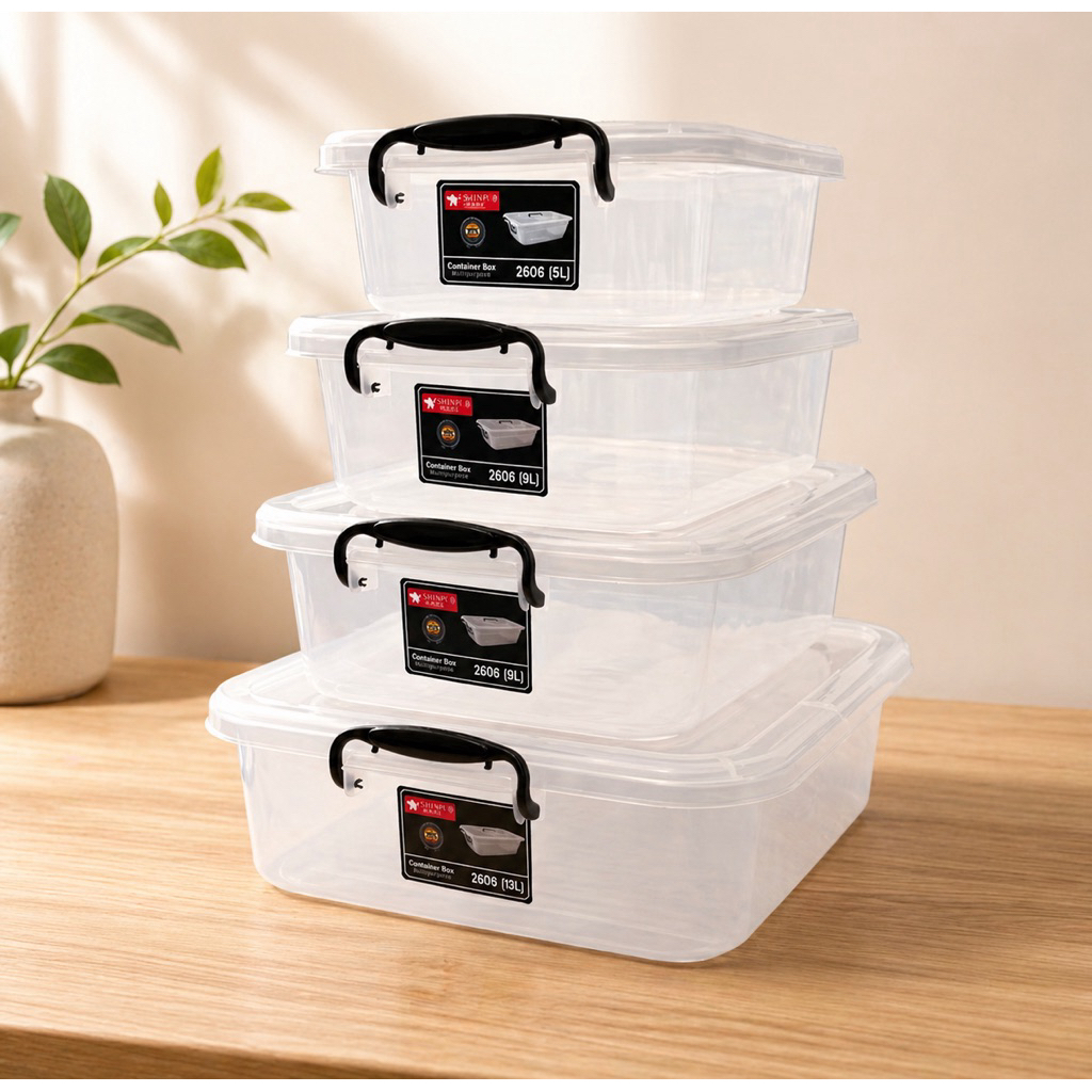 Container Box Gajah Bening Ukuran Kecil / Box Transparan Kecil
