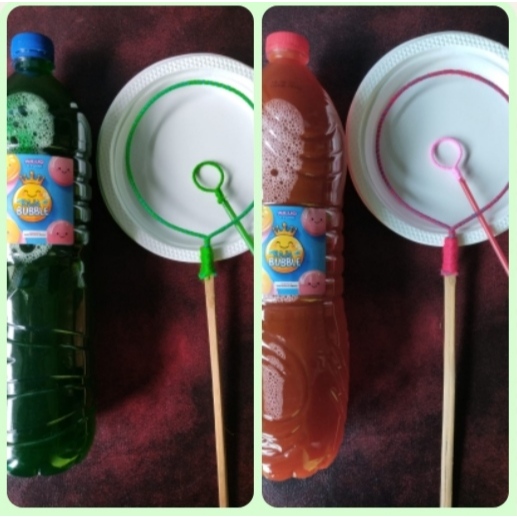 Paket bubble 1,5Liter + stik gagang kecil + stik gagang kayu besar + wadah piring
