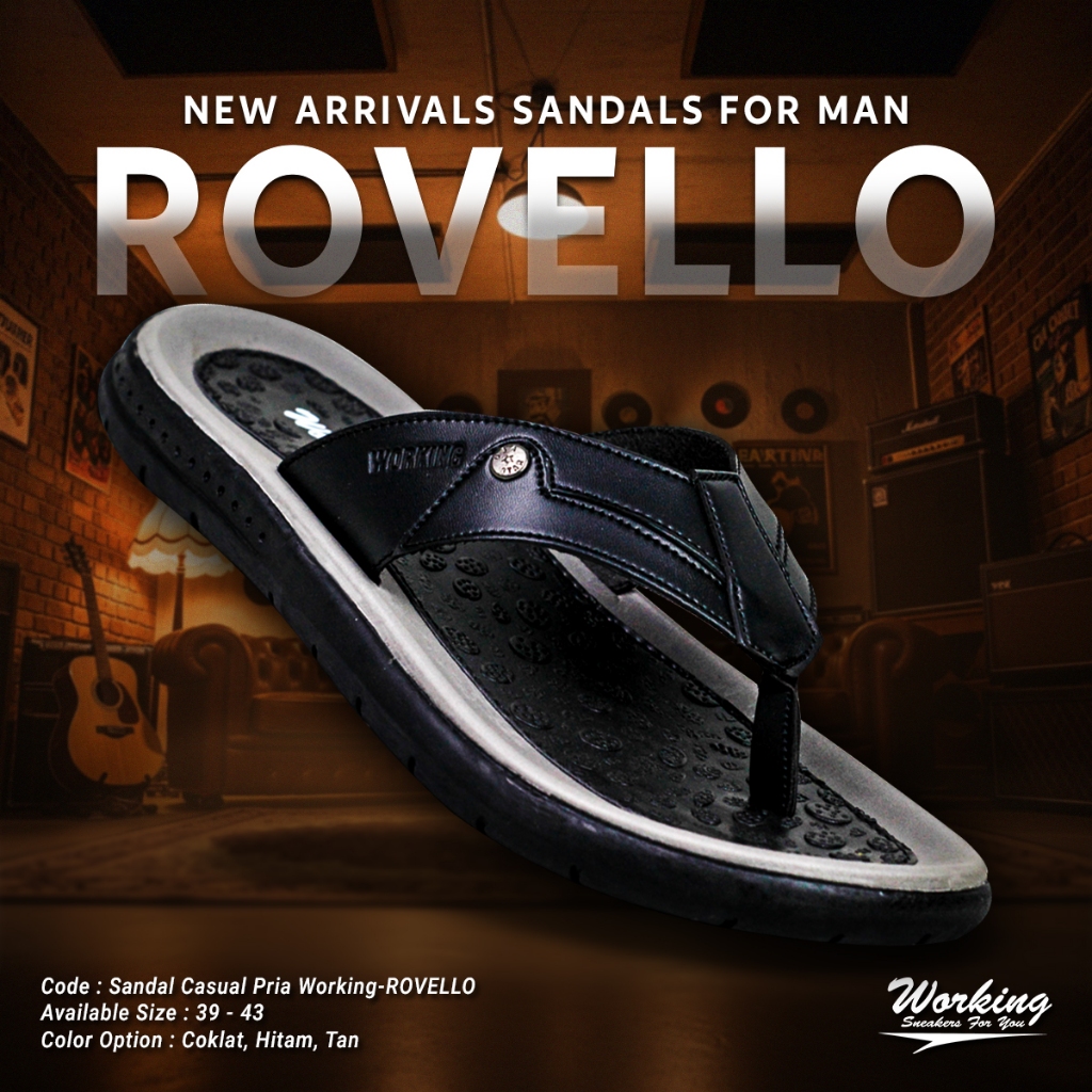 Sandal Santai Pria Casual Dewasa Cowok Laki Laki Remaja Keren Kekinian Empuk Dan Nyaman Terbaru