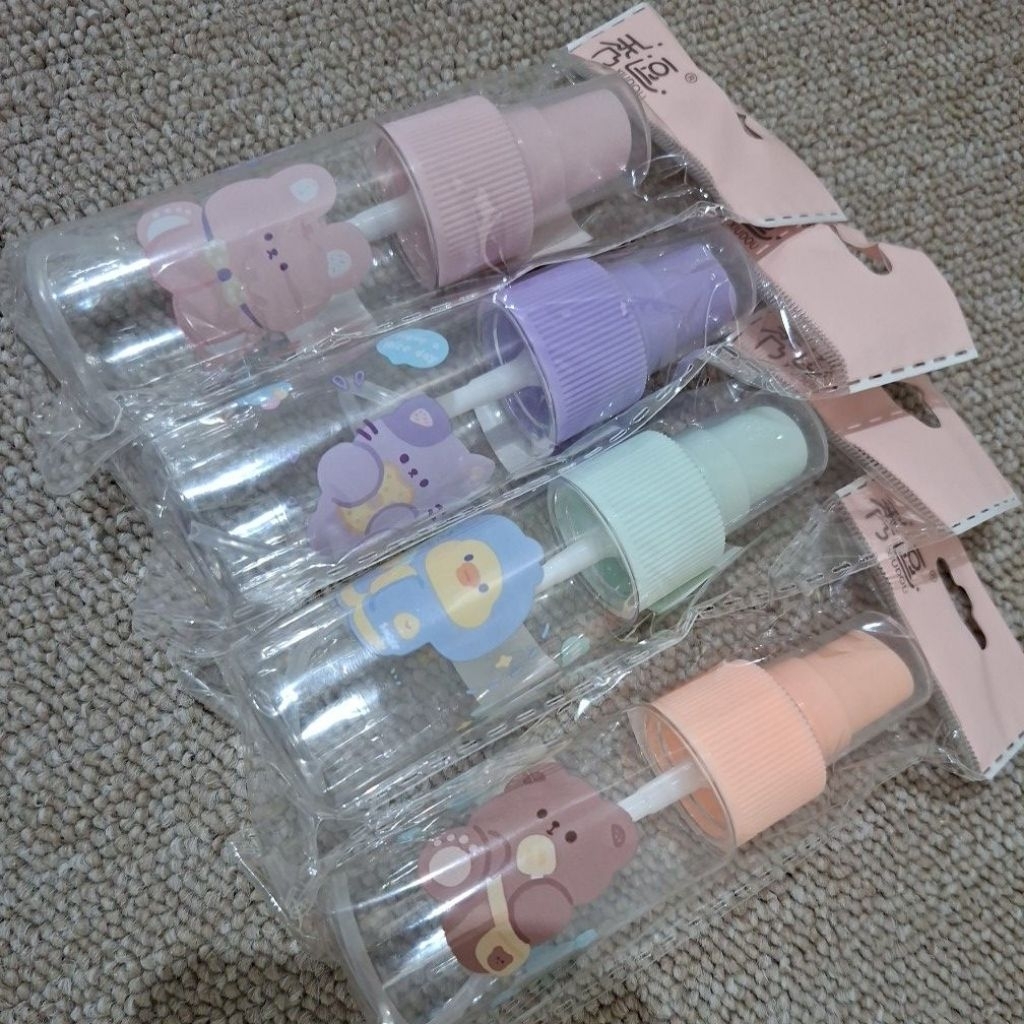 Botol Spray Air Mini Cute Karakter | Refill Spray Portable Aesthetic Murah