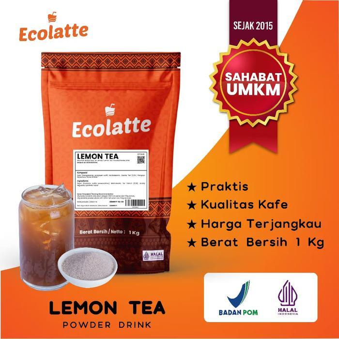 Ecolatte Lemon Teh Bubuk Minuman 1Kg Usaha Minuman UMKM