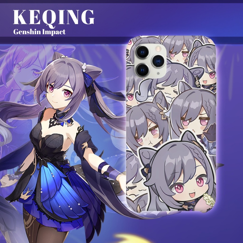 Keqing Genshin Impact Chibi Phone Case : Casing Keqing Chibi Semua Jenis Tipe Hp