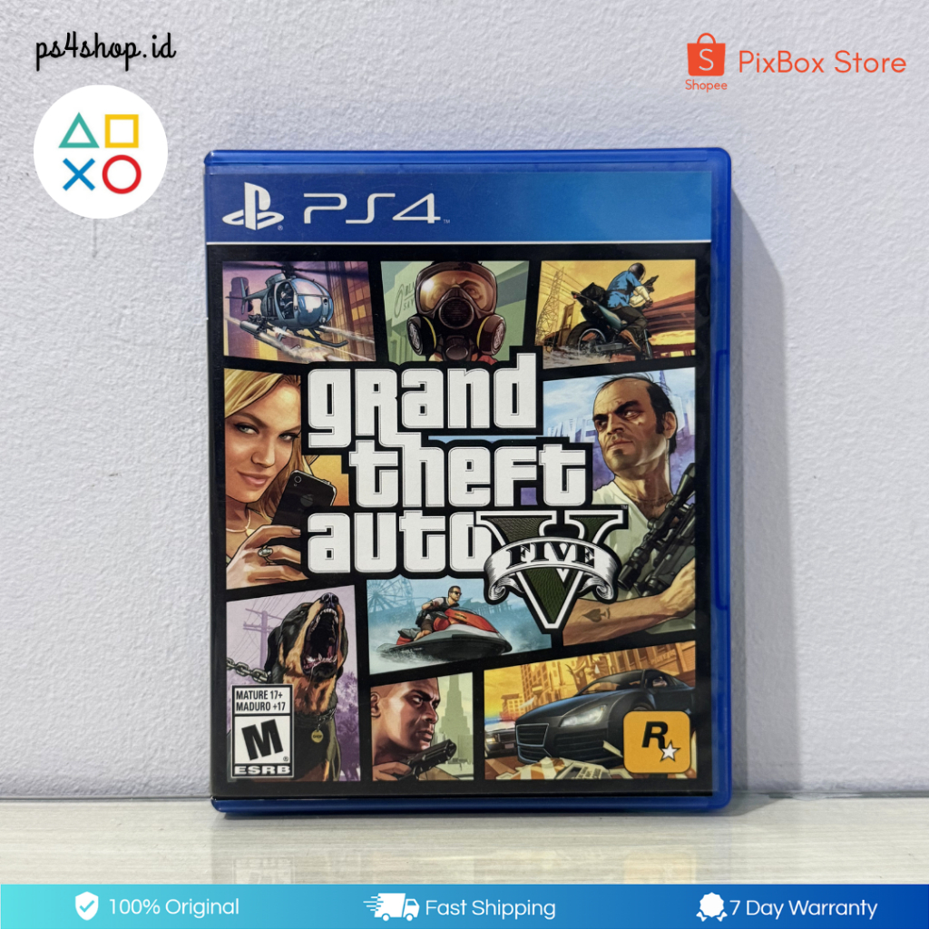 BD Kaset GTA V PS4 Second Bekas Original | GTA 5 Game Open World Terbaik PlayStation