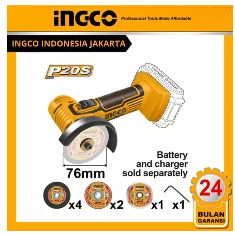 Gerinda Cordless 3 Inch INGCO CAGLI7601