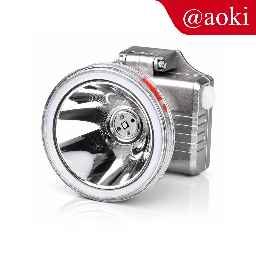 AOKI Senter Kepala Professional Premium Metallic paint Cas 55 Watt LED CREE FLAT Murah Super terang 
