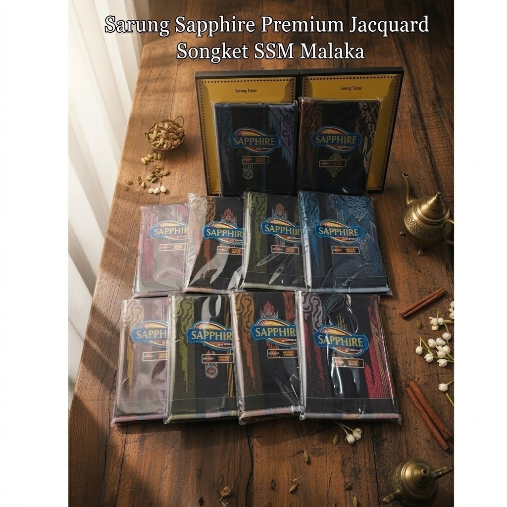 Sarung Sapphire Premium Jacquard Songket SSM Malaka