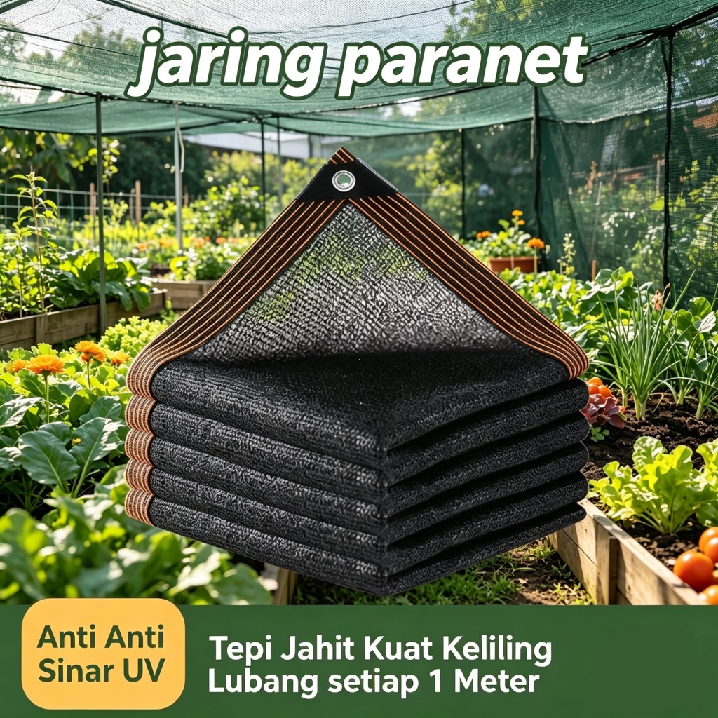 Jaring Paranet 98% Anti-UV untuk Melindungi Tanaman dari Sinar Matahari hitam