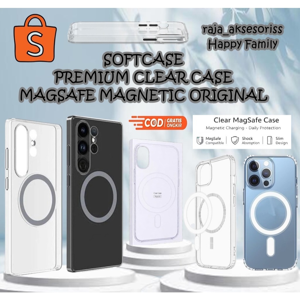 Case Kasing IPHONE MAGSAFE AMINO Magnetic Clear Hybrid TPU Bumper Desain Tipis IPHONE 7 IPHONE 8 IPH