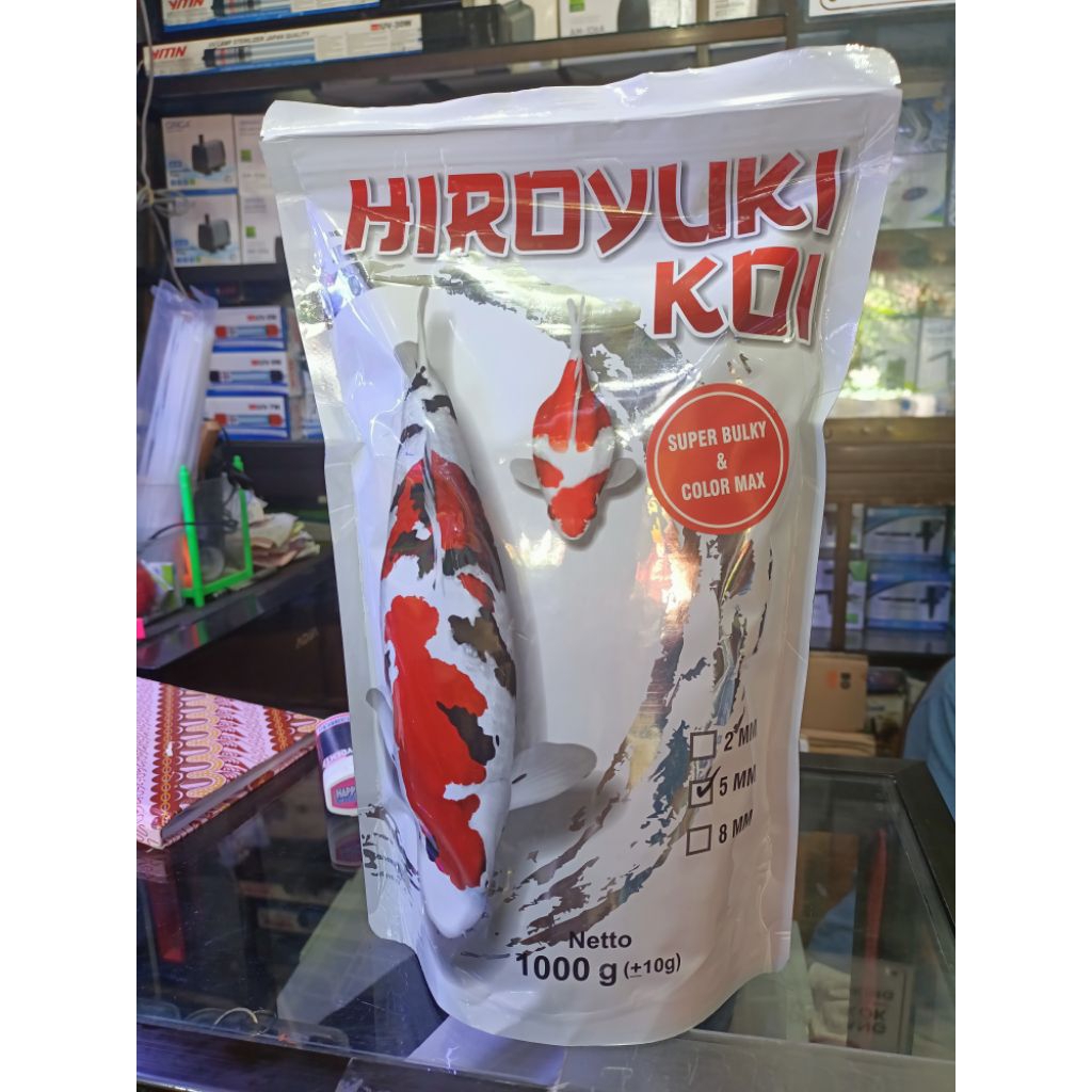 Pakan Ikan Koi Hiroyuki 1kg dengan Protein Tinggi untuk Pertumbuhan dan Warna