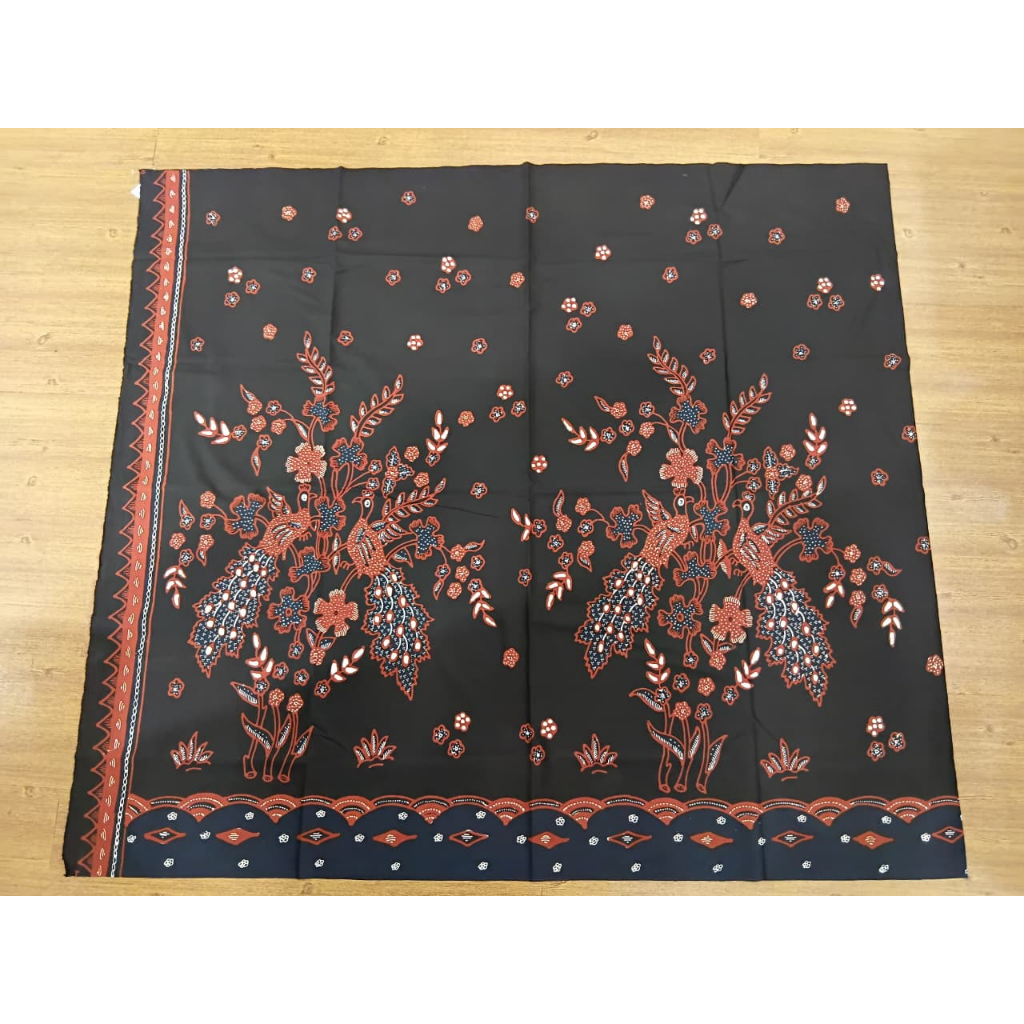 ATIK SALMA Bandung Kain Batik Tulis Asli Warna Hitam Sogan Khas Trusmi Cirebon Panjang 2 Meter Bahan