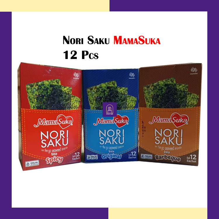 Rumput Laut MamaSuka Nori Saku Box Isi 12 Sachet