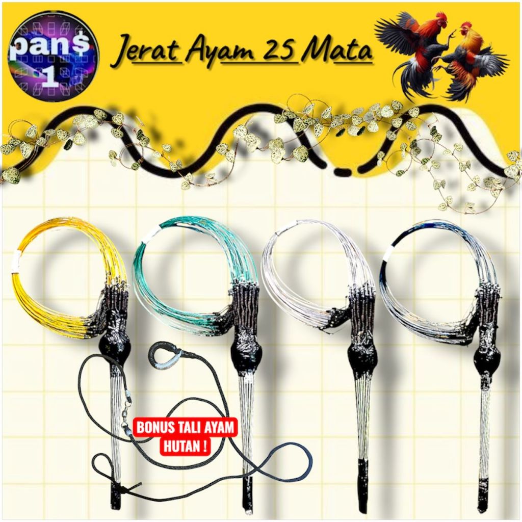 jerat ayam hutan 25 mata