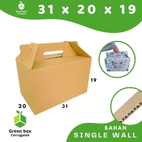 Box Parcel Jinjing 31x20x19 Kaleng Jinjing Gable Box hampers lebaran Kardus Packing/Parcell/Lebaran/