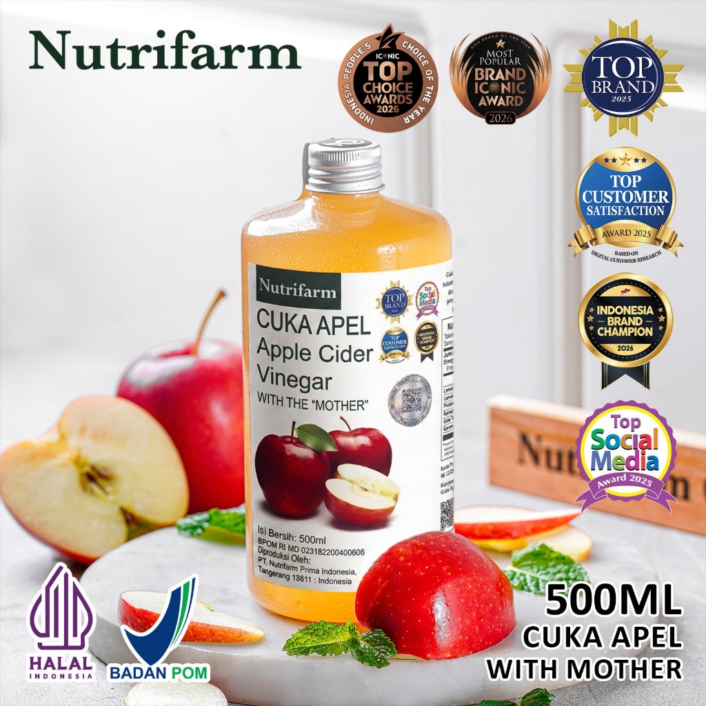 Nutrifarm Cuka Apel 500ml With Mother