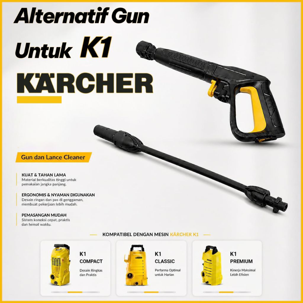 Alternatif gun untuk Karcher K1 & K2 / gun karcher K1 / Gun karcher K2 / Gun high pressure cleaner /