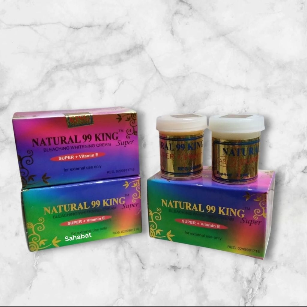 Krim Natural 99 King Bleaching Whitening Cream Super ( Pelangi )