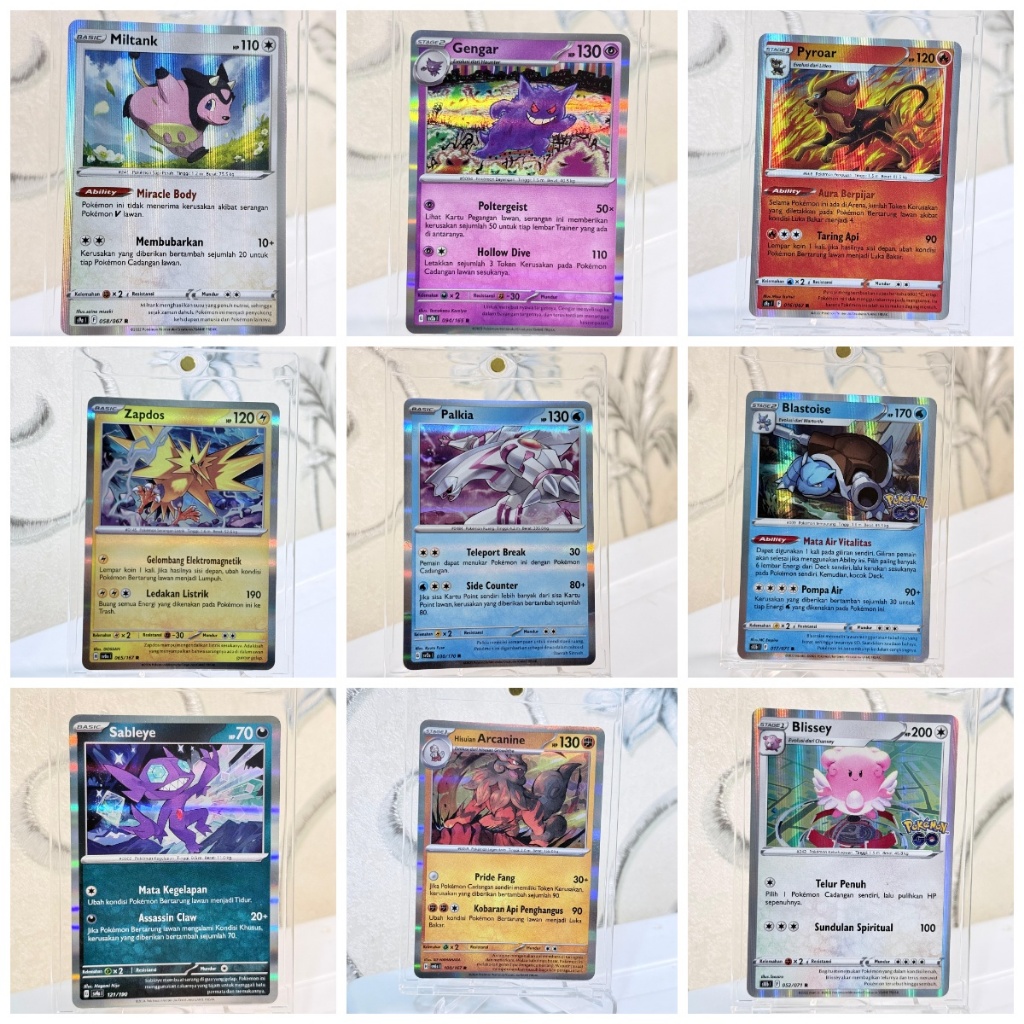 Kartu Pokemon Original - Miltank/Gengar/Pyroar/Zapdos/Palkia/Blastoise/Sableye/Blissey
