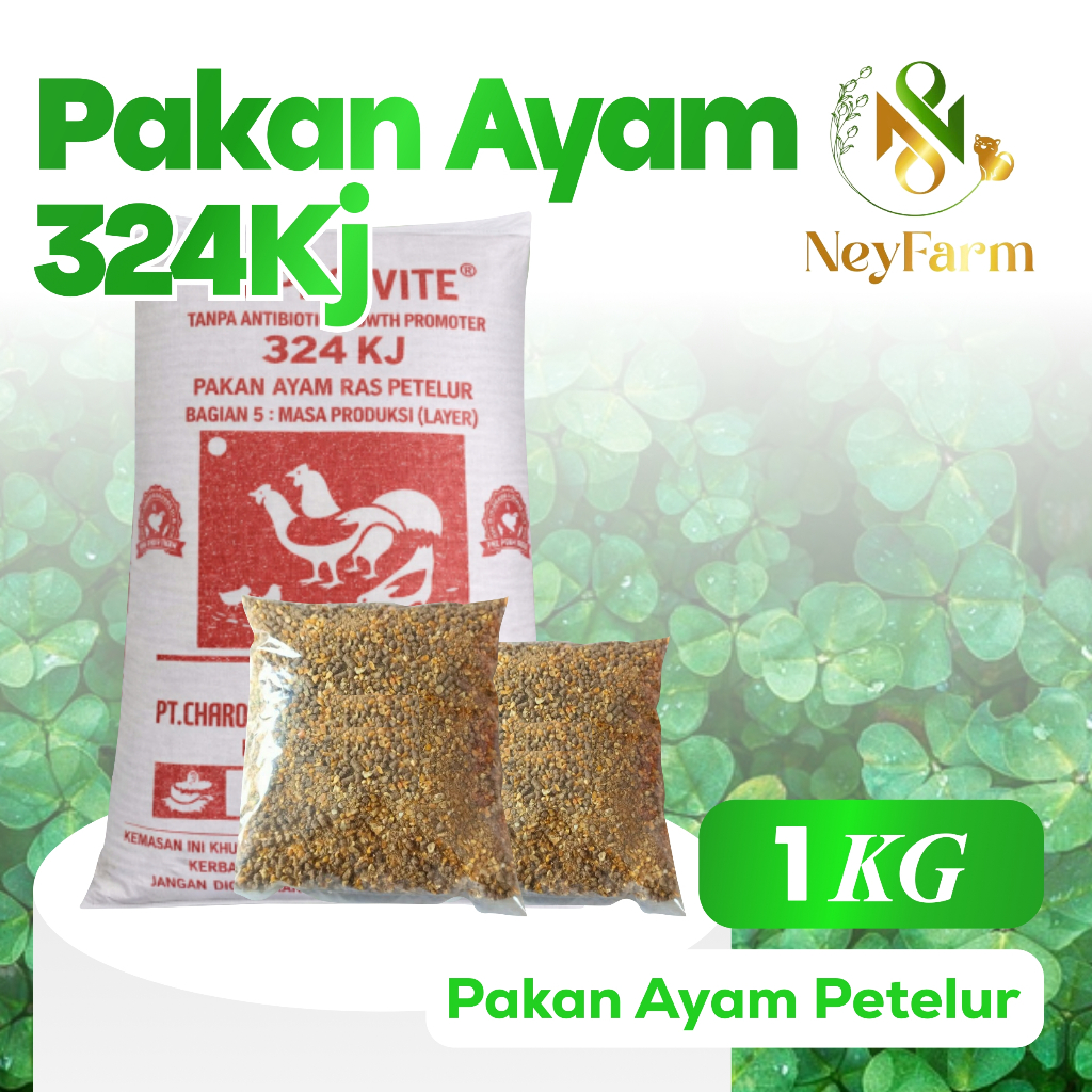Pur Ayam Ras Petelur 324KJ Pakan Ayam Telur Kemasan Repack 1kg