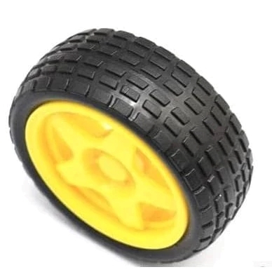 Roda Ban Robot Mobil Motor Dinamo DC Gearbox Yellow Kuning Mini Wheel