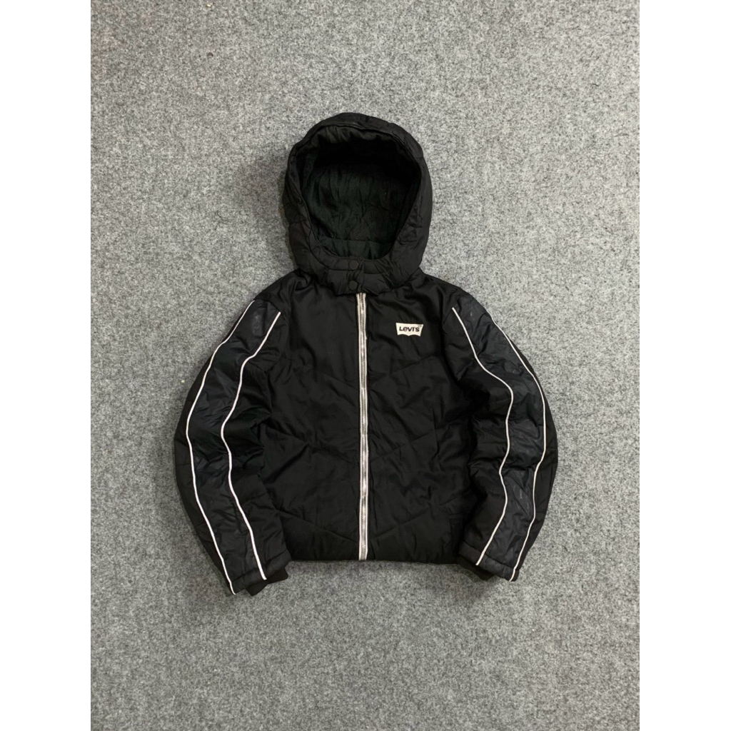 Levi’s Double Zipper Reflective Puffer Jacket Full Embos