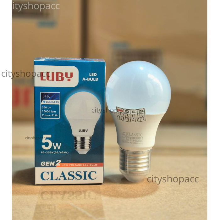 Lampu Bohlam Luby Classic LED 5 Watt LED Bulb