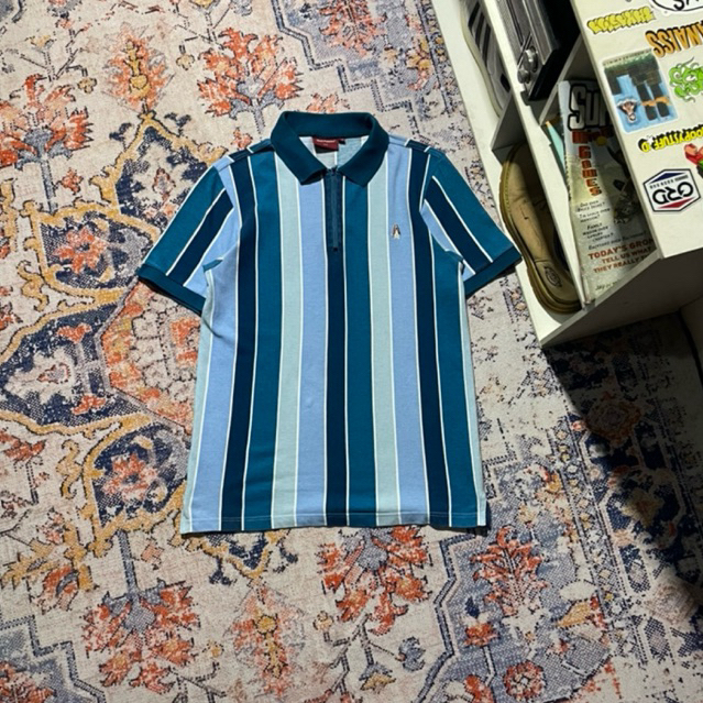 Polo Shirt Half Zipper Hush Puppies tripe