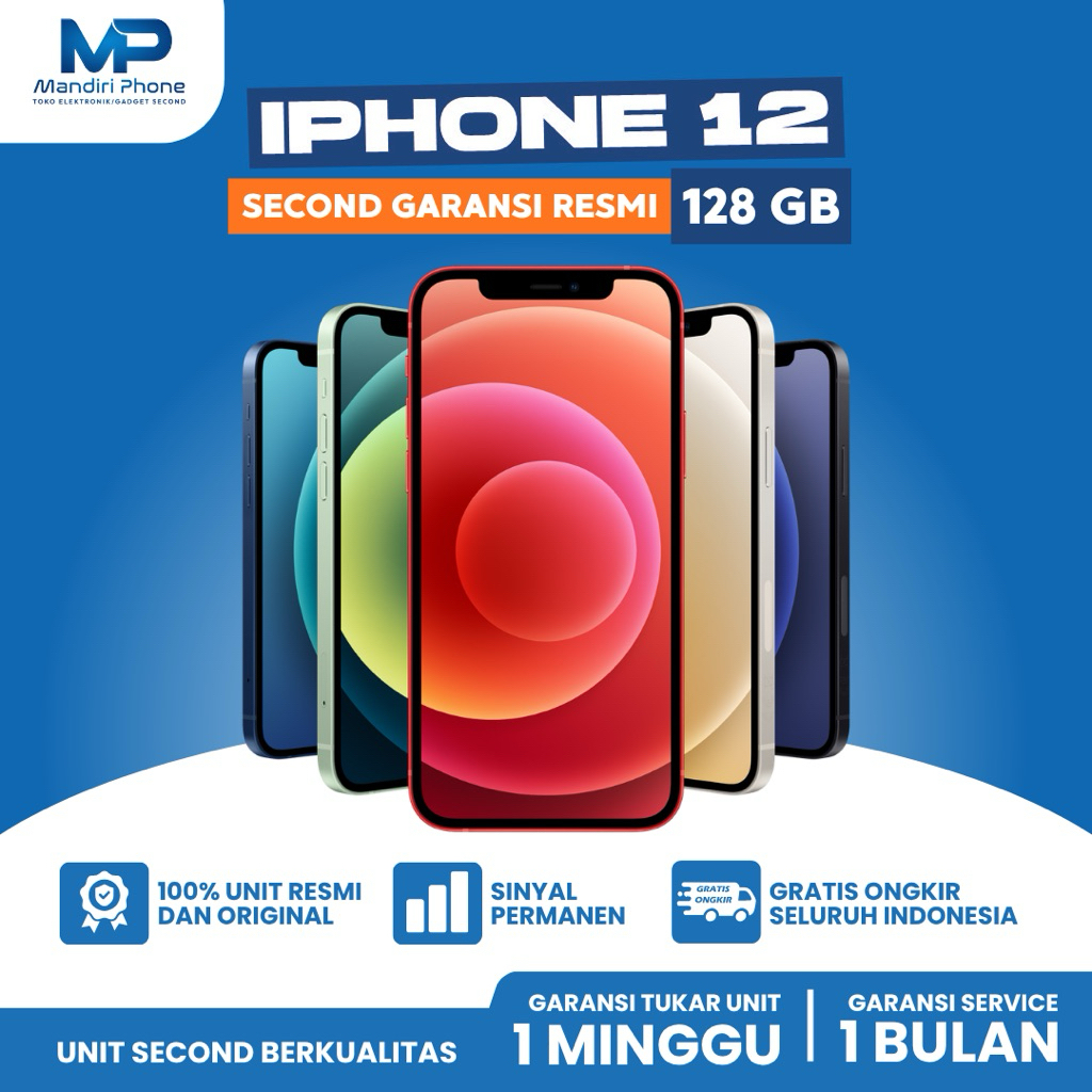IPHONE 12 128GB BLUE GARANSI RESMI IBOX