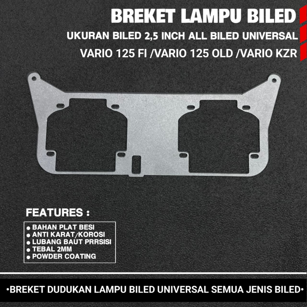 Breket Bracket Lampu Biled Breket projie biled 2.5 inch pnp Vario 125 fi old Vario KZR PRO55