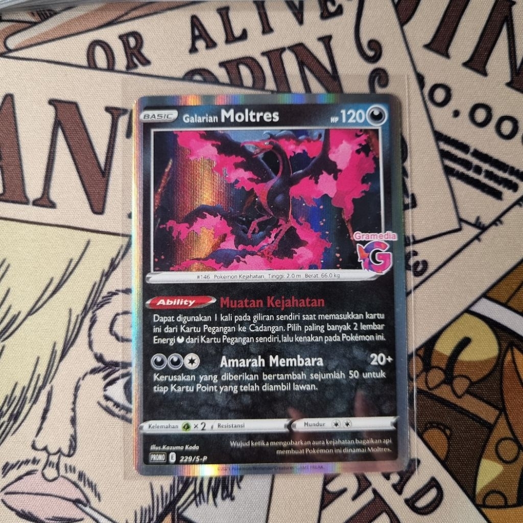 Galarian Moltres Gramedia Promo Pokemon TCG Indo