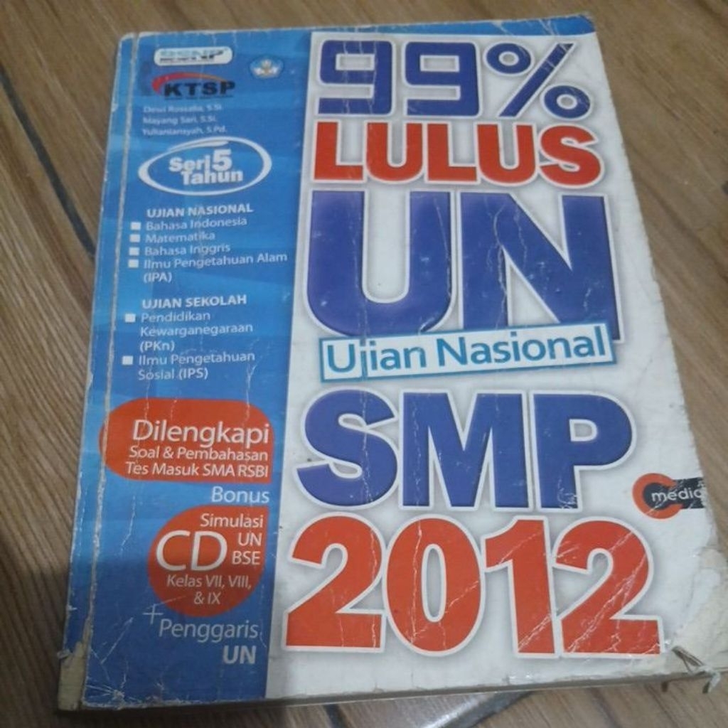 Buku Bekas 99% Lulus UN Ujian Nasional SMP 2012