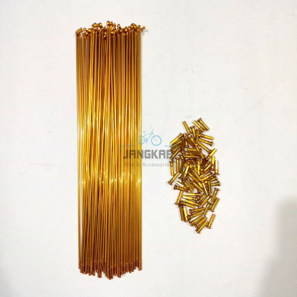 RUJI SEPEDA 26 INCH WARNA GOLD EMAS JARI-JARI SPOKE 262 MM RIMS MTB