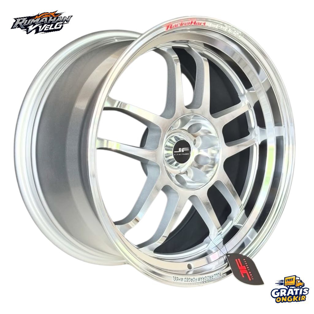 Velg RACING HART CP035 R18X9,5 ET 25 Warna Silver Full Mirror