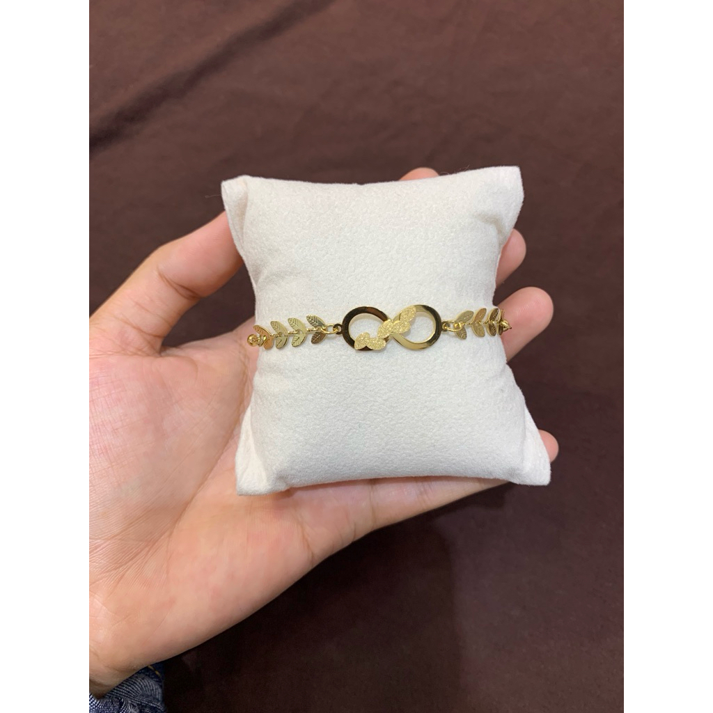 Gelang Rantai Infinity Padi Titanium