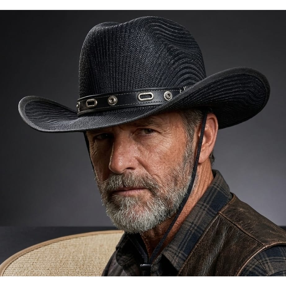 Topi koboi rajut ..Cowboy hat ..Topi koboi..Topi berkuda ,,Western Hat..
