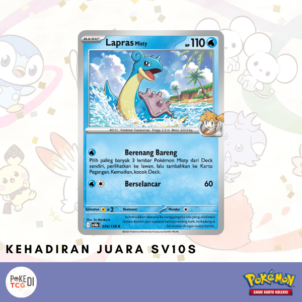 Lapras Misty sv10s | 036/189 C - Pokemon TCG Indonesia
