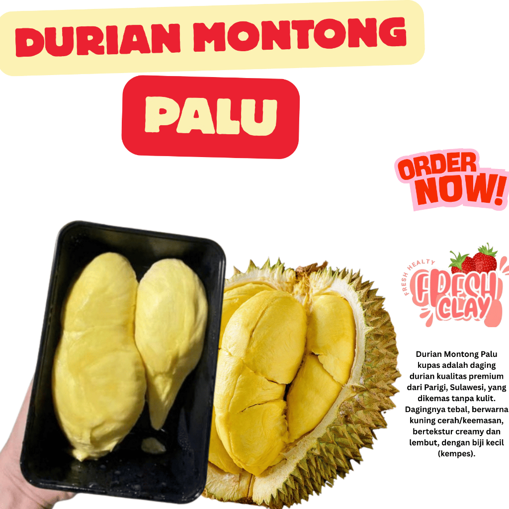 Durian Montong Palu Parigi | Durian Kupas Montong Parigi Manis Legit