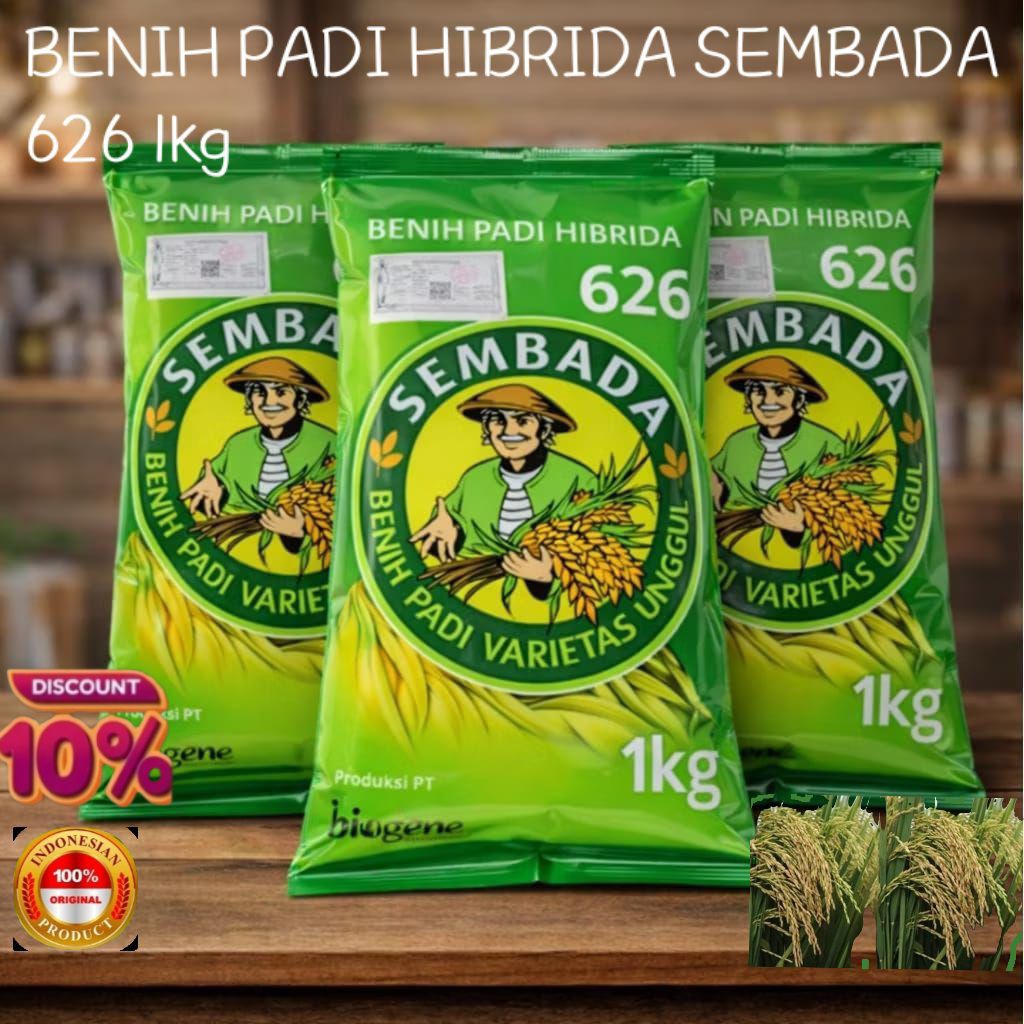 BENIH PADI HIBRIDA SEMBADA 626 1kg ORIGINAL
