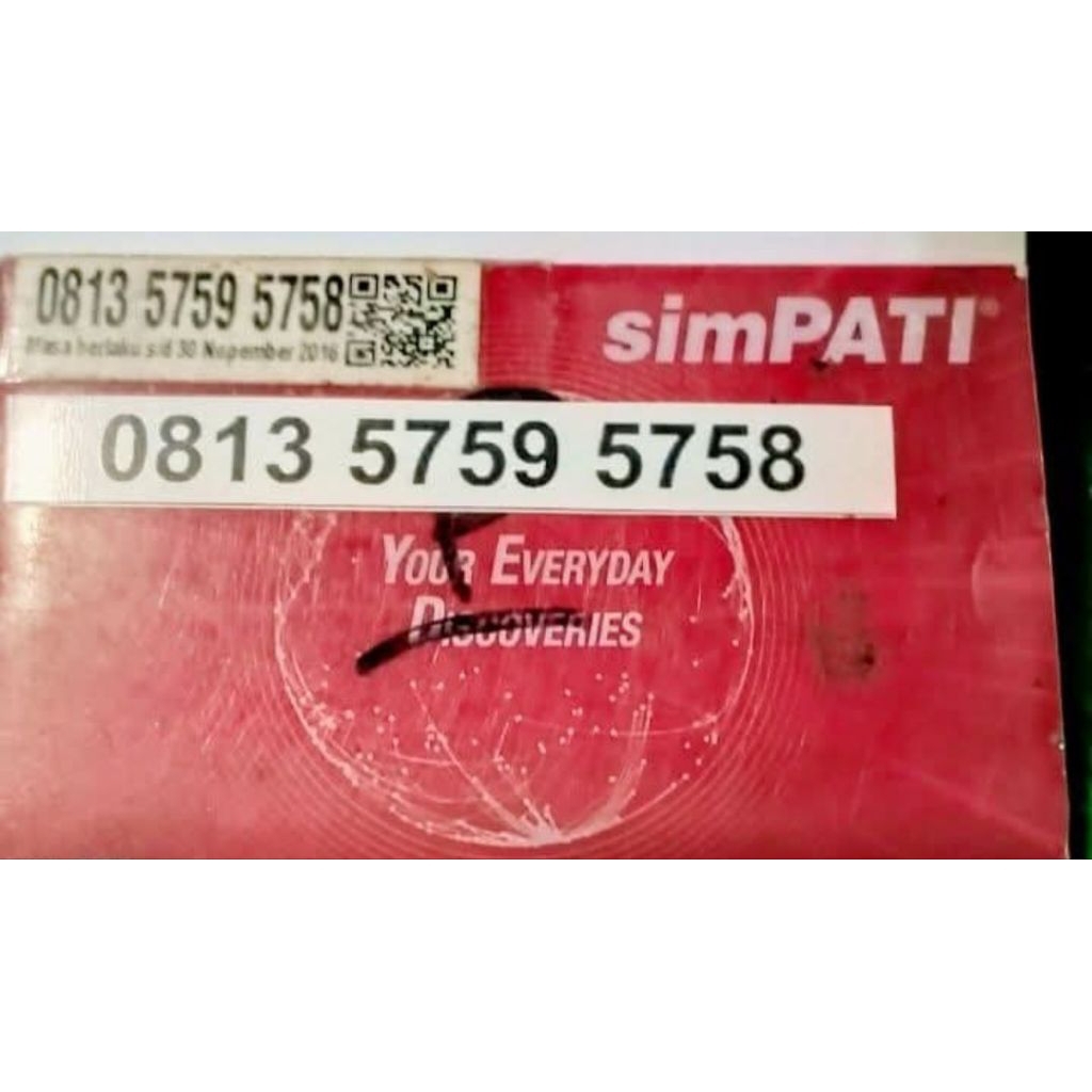 Kartu Perdana 5758 Nomor Cantik Telkomsel Simpati 5759 5758 Maju Mapan
