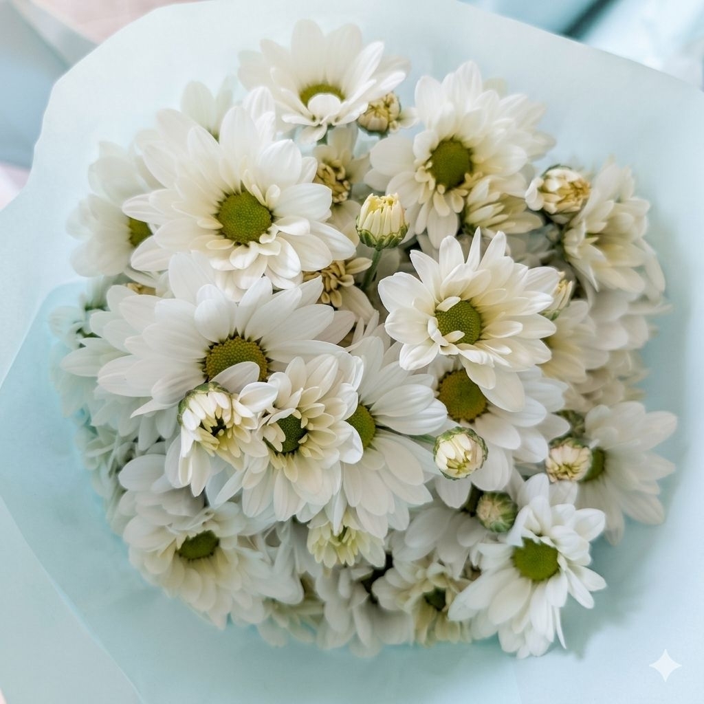 Bunga Krisan Aster Potong Segar Dekorasi