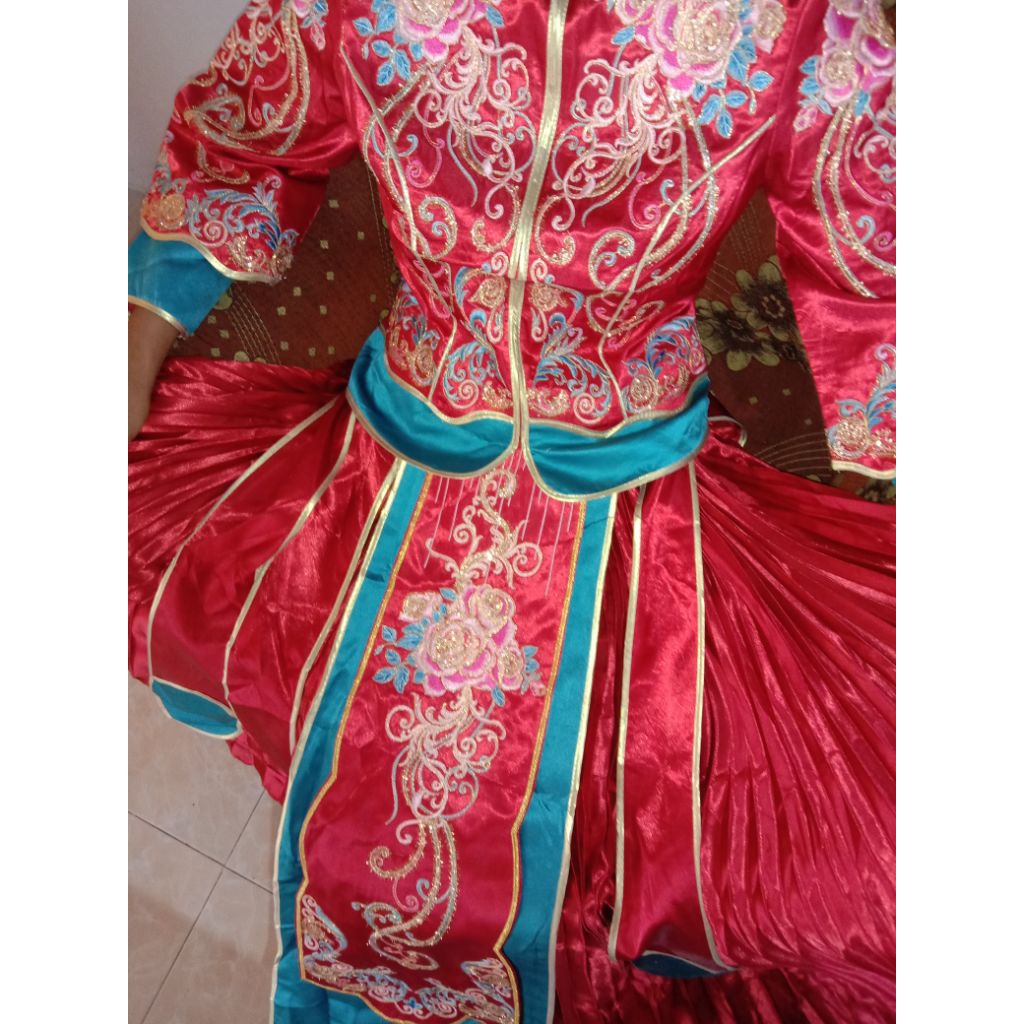 one set sangjit wedding gown chinesse