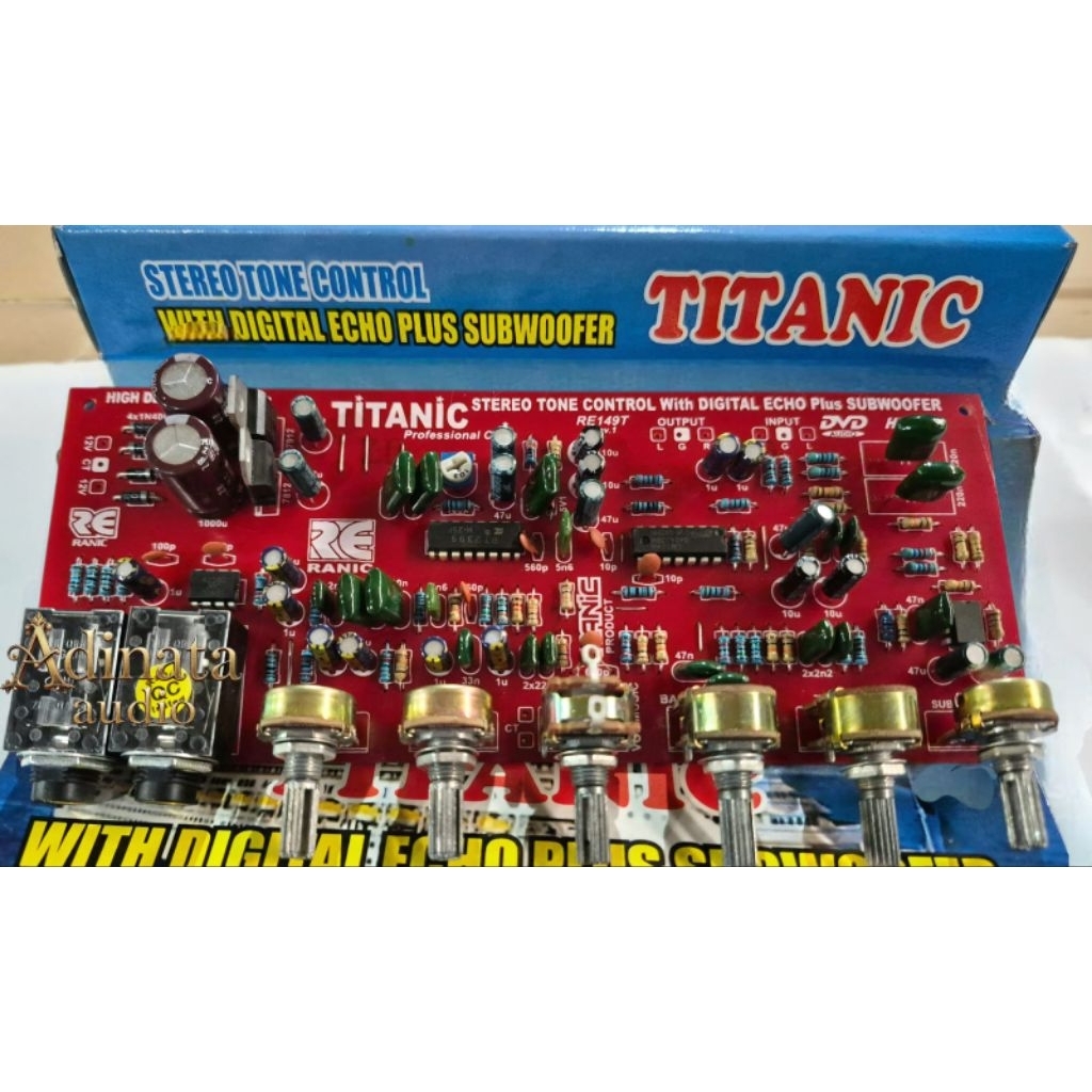 Kit tone control mic echo subwoofer plus regulator